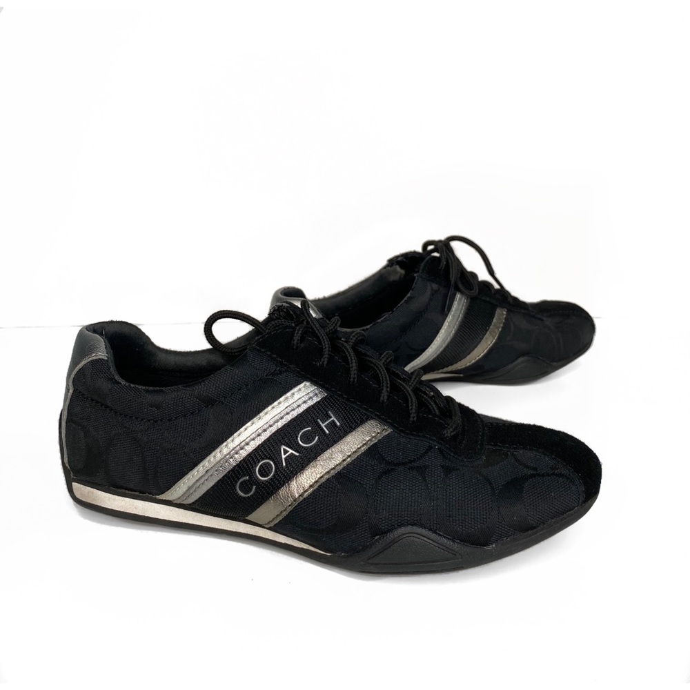 Coach sneakers size 5 W black/silver